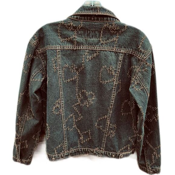 Vintage 80’s Dessert Diva by Sherry Holt size Medium dark wash denim jacket - Picture 2 of 8